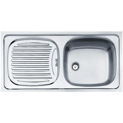 STROHM TEKA EBM 45 1B 1D, MOSOGATÓTÁLCA, 1 MEDENCE+1 CSEPPTÁLCA, 860X435MM, FÉNYES (30000091)