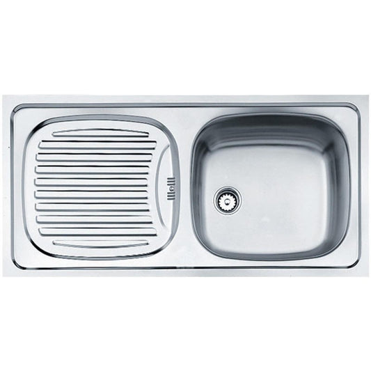 STROHM TEKA EBM 45 1B 1D, MOSOGATÓTÁLCA, 1 MEDENCE+1 CSEPPTÁLCA, 860X435MM, FÉNYES (30000091)
