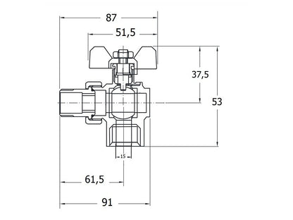 1/2" KB HOLLANDIS SAROK GOLYÓSCSAP REMER 10/80#