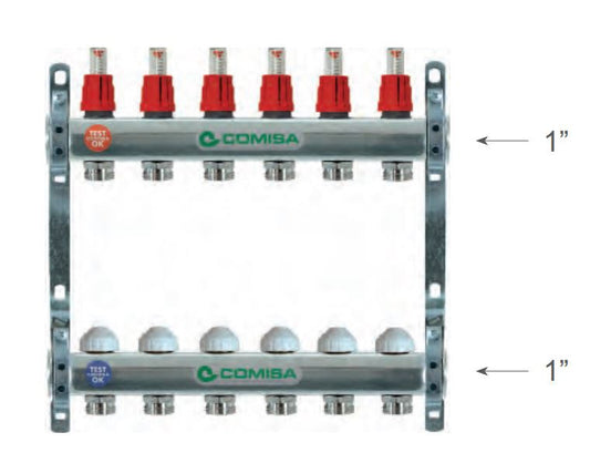 COMISA OSZTÓ-GYŰJTŐ 11 KÖR, TÉRFOGATÁRAM MÉRŐVEL, INOX - FŰTÉSRE