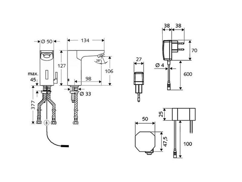 SCHELL CELIS ELEKTRONIKUS MOSDÓCSAPTELEP, HŐMÉRSÉKLET SZABÁLYZÓVAL, KRÓM