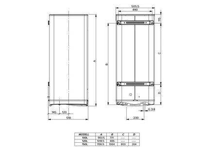 ARISTON  QUADRIS WIFI 120 EU VILLANYBOJLER