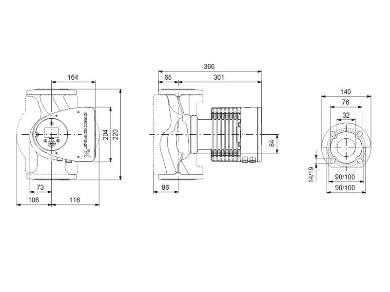 GRUNDFOS MAGNA3 32-120 F220 1X230 CSP HW