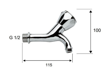 REMER 1/2" KIFOLYÓSZELEP TÖMLŐVÉG NÉLKÜL