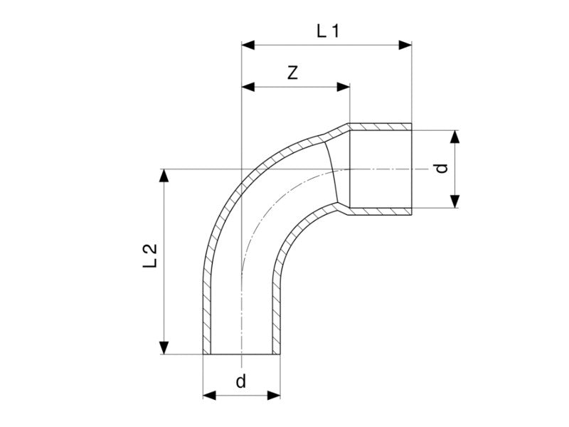 54/90° KB RÉZ KÖNYÖK 5092 #2