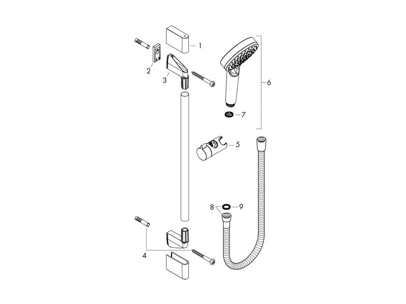 HANSGROHE CROMETTA 1JET 9L UNICA SZETT 650MM FEHÉR/KRÓM