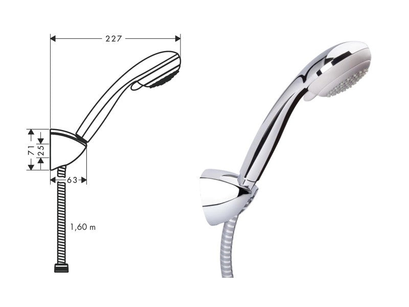 HANSGROHE CROMETTA 85 VARIOJET KÁDSZETT 1,60M