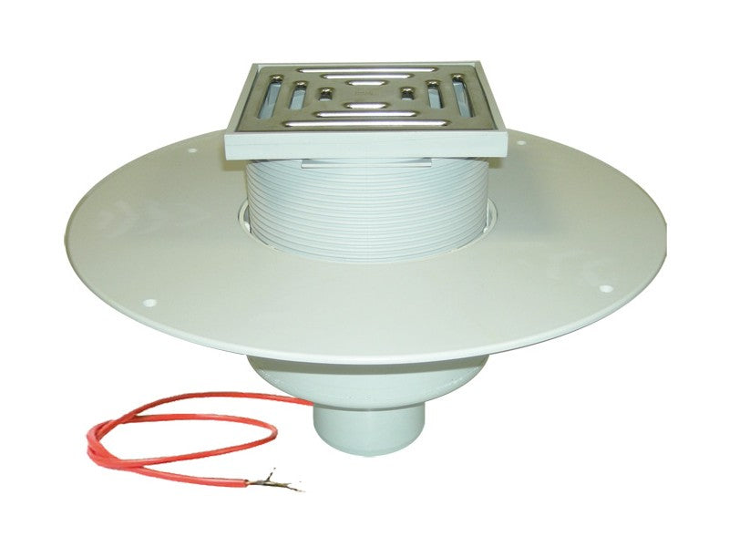 HL 62.1BP/1 LAPOSTETŐ LEFOLYÓ DN110, PVC KARIMÁVAL, FŰTÉSSEL, JÁRHATÓ