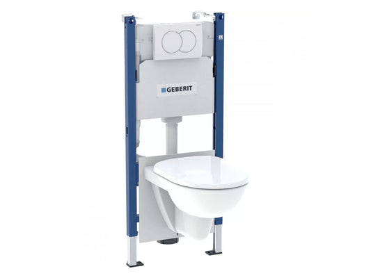 GEBERIT DUOFIX BASIC SZERELŐELEM KÉSZLET, DELTA01 NYOMÓLAP, SELNOVA FALI WC-VEL, ÜLŐKÉVEL