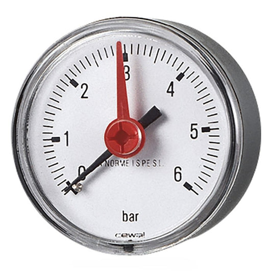 MANOMÉTER  6B 63MM HÁTSÓ + PIROS MUTATÓ CEWAL