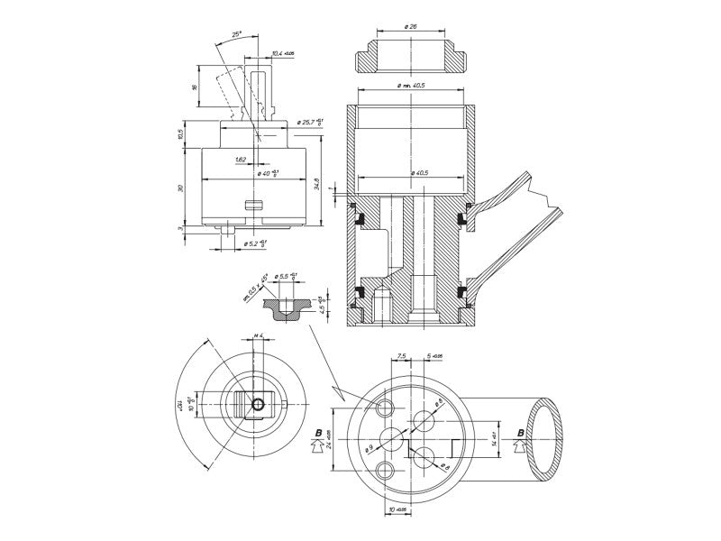 REMER KERÁMIABETÉT 40MM ALACSONY (PL.KISS)ZUHANY, MOSOGATÓ
