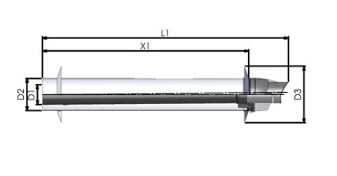 TRICOX PPS/ALU 80/125MM PARAPET - 2 DB TAKARÓ LEMEZZEL