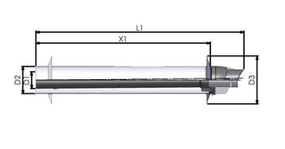 TRICOX PPS/ALU 80/125MM PARAPET - 2 DB TAKARÓ LEMEZZEL