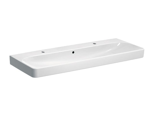 GEBERIT SMYLE SQUARE MOSDÓ 120X48- KÉT CSAPLYUKKAL  TÚLFOLYÓVAL