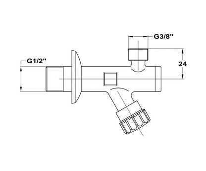 MOFÉM 1/2"-3/8" SAROKSZELEP SZŰRŐS    10/#