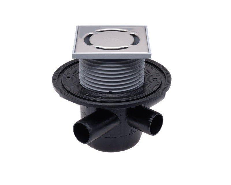 HL 304 PADLÓSZIFON DN50 VÍZSZINTES KIMENETTEL, 3 DB DN40 BEMENETTEL
