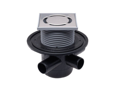 HL 304 PADLÓSZIFON DN50 VÍZSZINTES KIMENETTEL, 3 DB DN40 BEMENETTEL