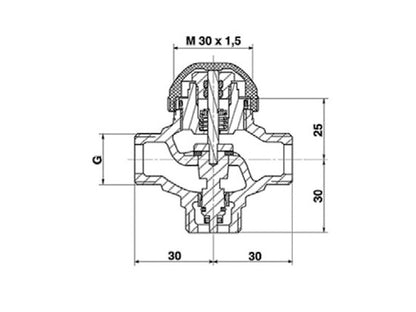 HERZ HÁROMJÁRATÚ FAN-COIL DN15 2,5 KVS