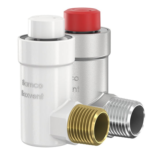 FLAMCO FLEXVENT H 1/2" AUTOMATA LÉGTELENÍTŐ - SAROK - NIKKELEZETT