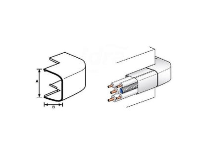 KLÍMA CSATORNA KÜLSŐ SAROK 65X50MM CANALPLAST