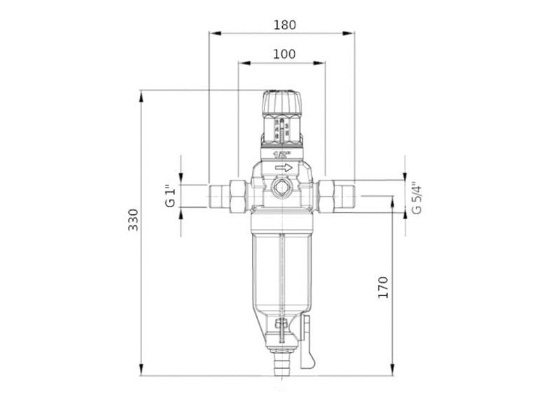 BWT PROTECTOR MINI HWS 1"LEMOSHATÓ BETÉTES VÍZSZŰRŐ,NYOMÁSCSÖKKENTŐVEL