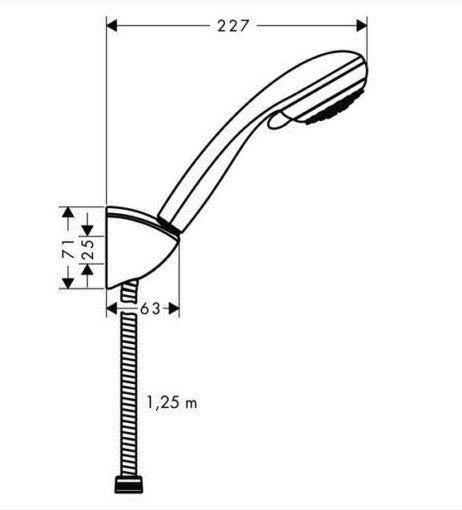 HANSGROHE CROMETTA 85 VARIOJET KÁDSZETT 1,25M