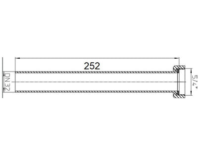 HL 13G/30 BEKÖTŐCSŐ DN32X5/4"