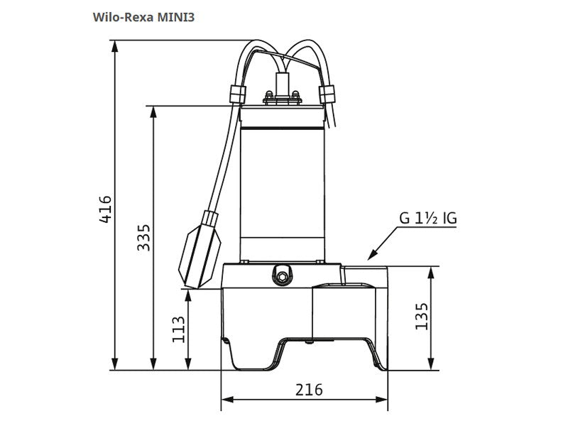 WILO REXA MINI3-V04.11/M06-523/A-10M SZENNYVÍZSZIVATTYÚ
