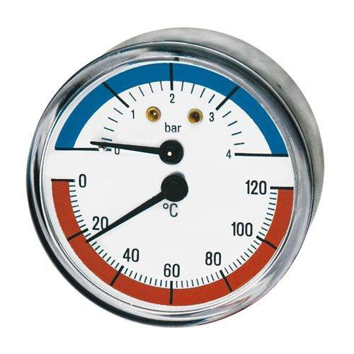 TERMOMANOMÉTER 4B 63MM 120°C HÁTSÓS CEWAL