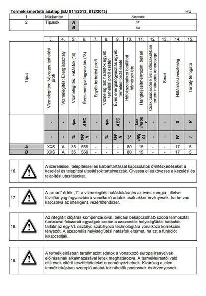 HAJDU AQUASTIC 5A VÍZMELEGÍTŐ ALSÓS AQ 5A 2121123412