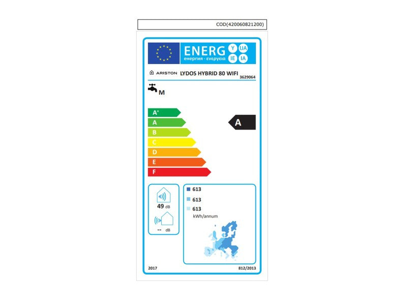 ARISTON LYDOS HYBRID 80 LITERES, HŐSZIVATTYÚS VILLANYBOJER