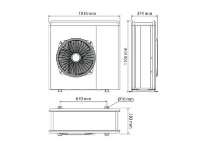 ARISTON NIMBUS COMPACT 80 S-T NET R32, SPLIT HŐSZIVATTYÚ RENDSZER, 8KW, FALI BELTÉRI, 3FÁZISÚ, HM