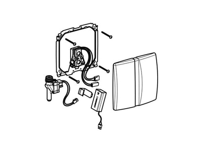 GEBERIT VIZELDE ELEKTRONIKA BASIC FÉM - HÁLÓZATI - FEHÉR !!