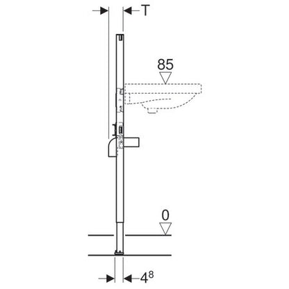 GEBERIT DUOFIX MOSDÓÁLLVÁNY 112CM ÁLLÓ CSAPTELEPHEZ