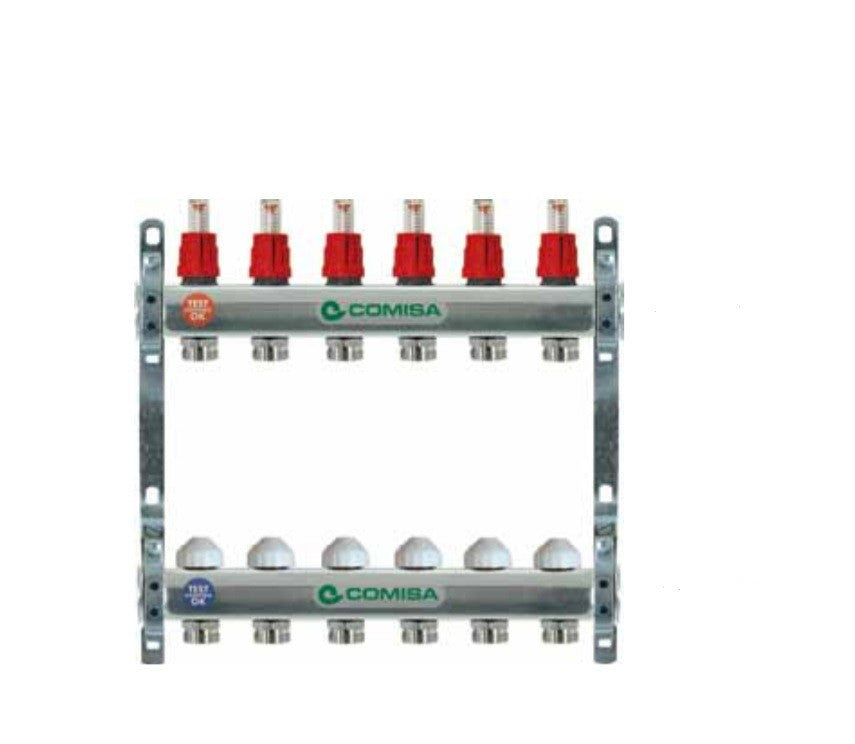 COMISA OSZTÓ-GYŰJTŐ 10 KÖR, TÉRFOGATÁRAM MÉRŐVEL, INOX - FŰTÉSRE