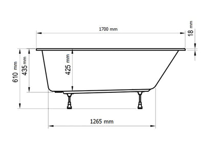 RAVAK CHROME SLIM 170X75 AKRILKÁD