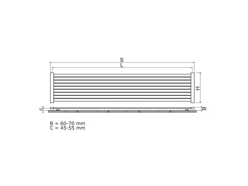 RADECO ALVO 3 350X1300 530W RAL 9017