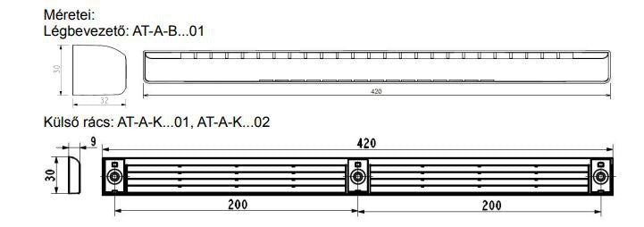 LÉGBEVEZETŐ NYÍLÁSZÁRÓBA AT-A-G35
