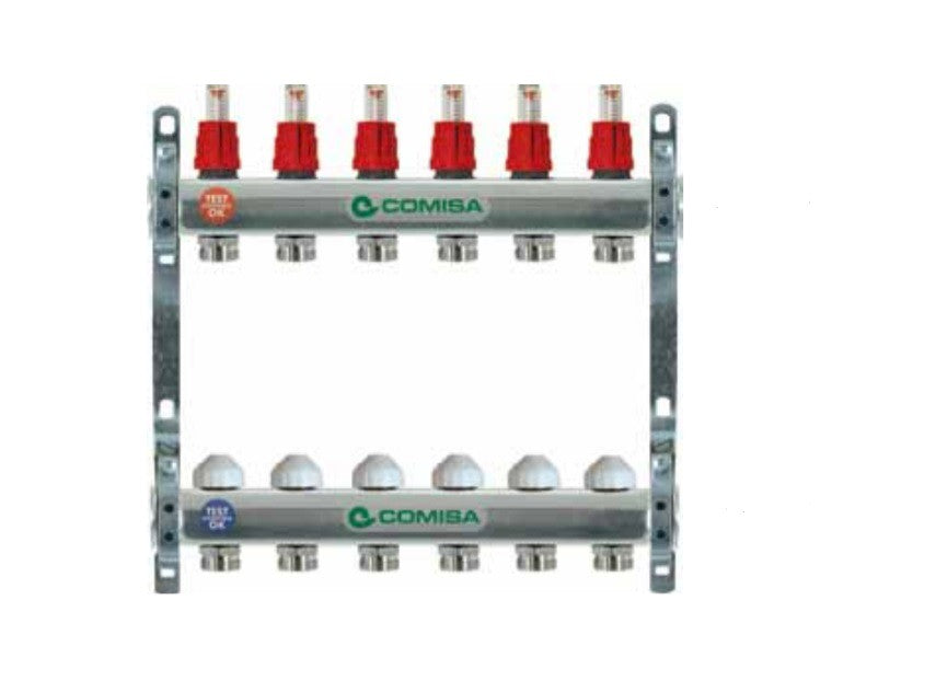 COMISA OSZTÓ-GYŰJTŐ 3 KÖR, TÉRFOGATÁRAM MÉRŐVEL, INOX - FŰTÉSRE