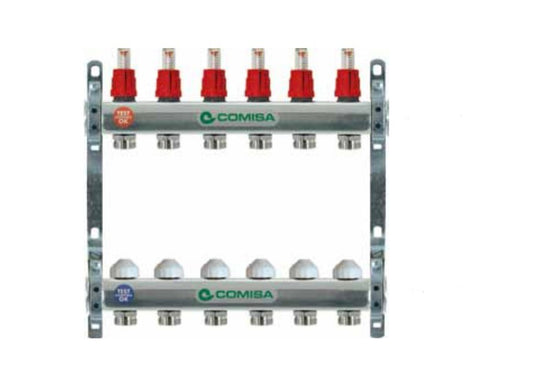 COMISA OSZTÓ-GYŰJTŐ 3 KÖR, TÉRFOGATÁRAM MÉRŐVEL, INOX - FŰTÉSRE