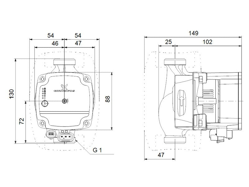 GRUNDFOS ALPHA1 L 15-60 130 1X230V 50HZ