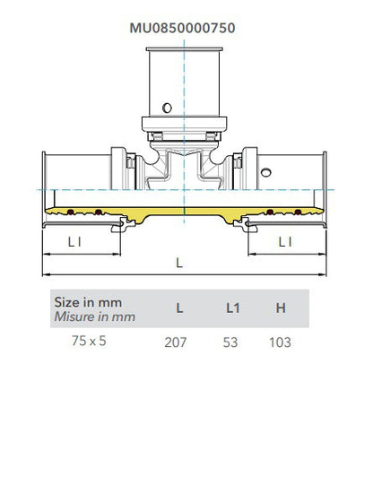 COMISA PRESS 75X5MM T-IDOM