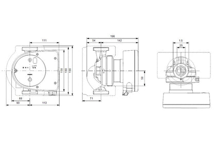 GRUNDFOS MAGNA1 25-80 180 1X230V PN10 KERINGETŐ SZIVATTYÚ