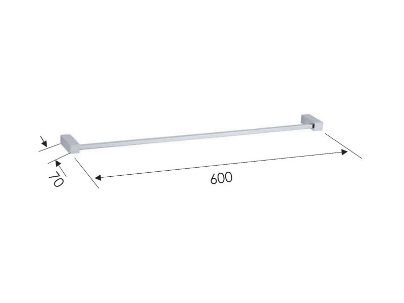REMER SQUARE TÖRÖLKÖZŐTARTÓ 60 CM-ES