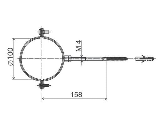 AKCIÓS BERETTA CSŐRÖGZÍTŐ TÁVTARTÓ 100MM ALU/ALU !!
