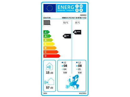 ARISTON NIMBUS POCKET 80 M-T NET R32, MONOBLOKKOS HŐSZIVATTYÚ, 8KW, 3FÁZIS, 1FŰTŐKÖR