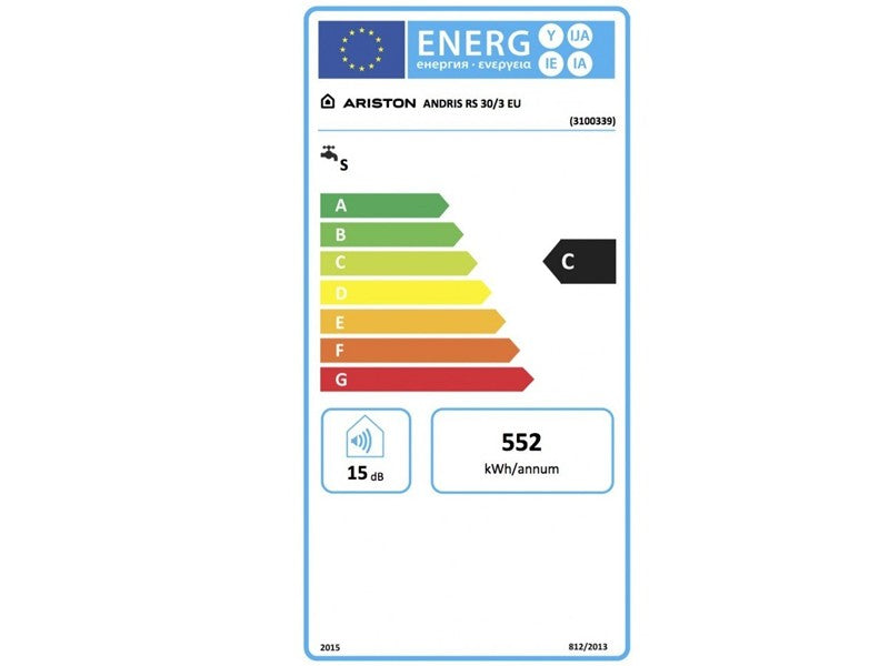 ARISTON  AN RS 30/3 EU 30 LITERES ELEKTROMOS VÍZMELEGÍTŐ - FELSŐS