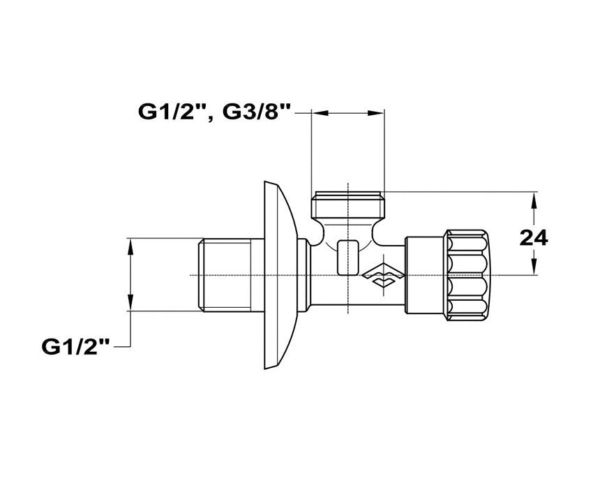 MOFÉM 1/2"-3/8" SAROKSZELEP    15/#
