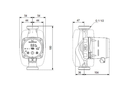 GRUNDFOS ALPHA2 25-80 180 1X230V 50HZ 6H