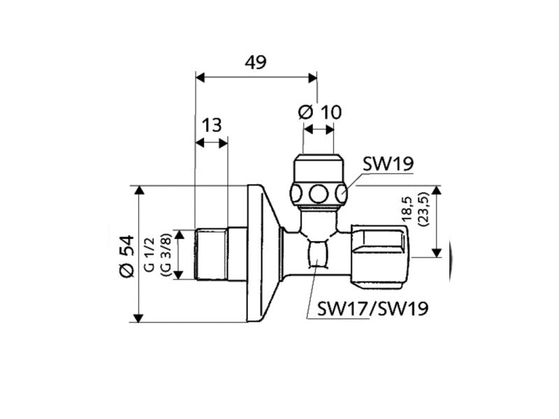 SCHELL 1/2"-3/8" SAROKSZELEP COMFORT